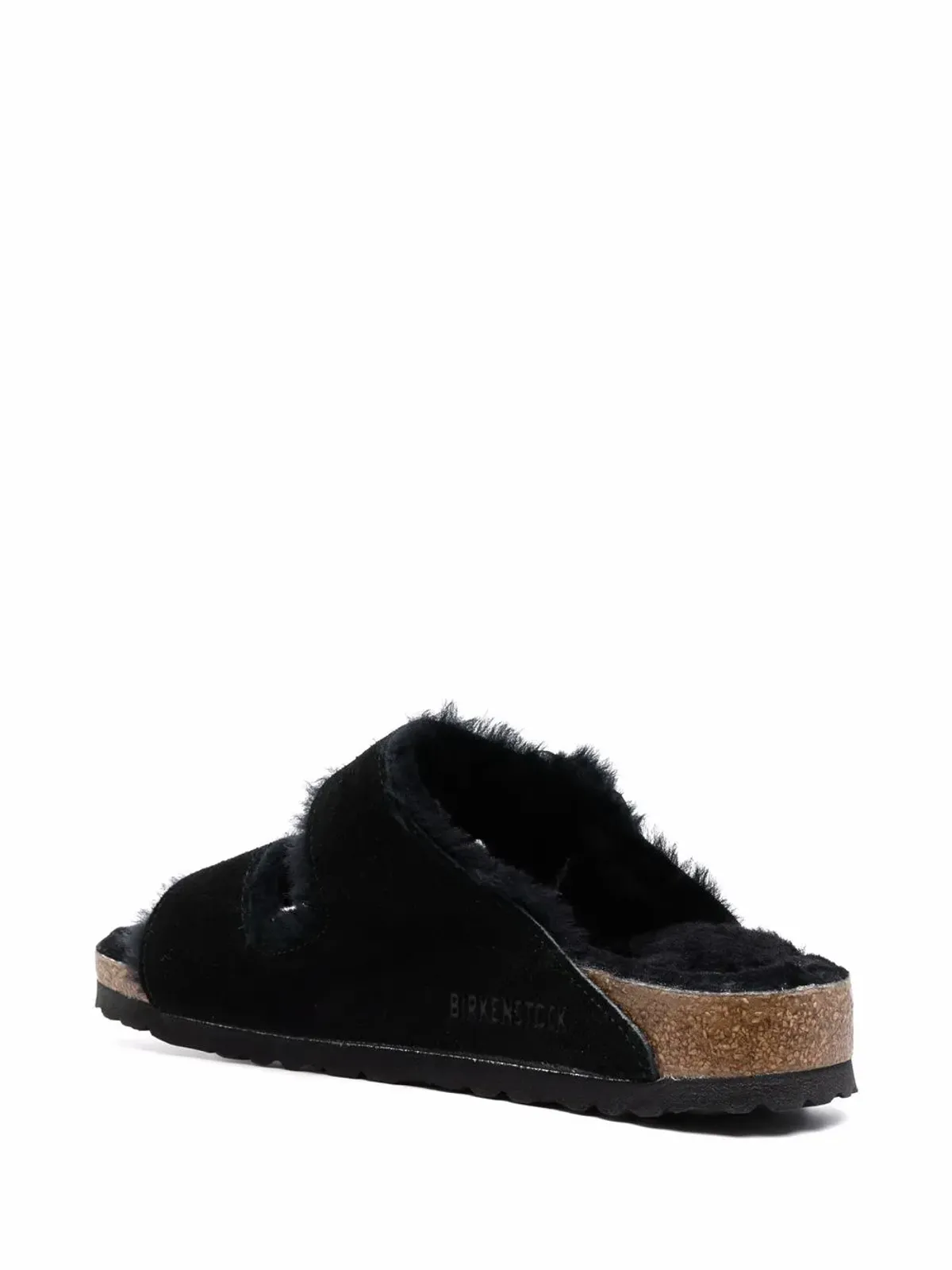 Birkenstock アリゾナ シアリング サンダル ブラック - 画像3