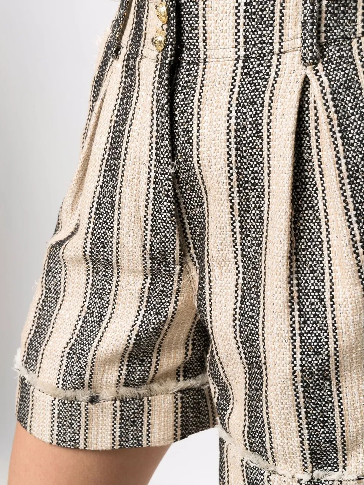 Balmain ストライプ ピケショートパンツ - 画像5