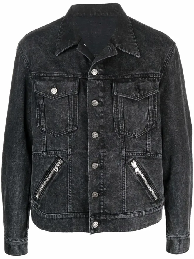 BALMAIN Balmain ジップディテール デニムジャケットの商品画像