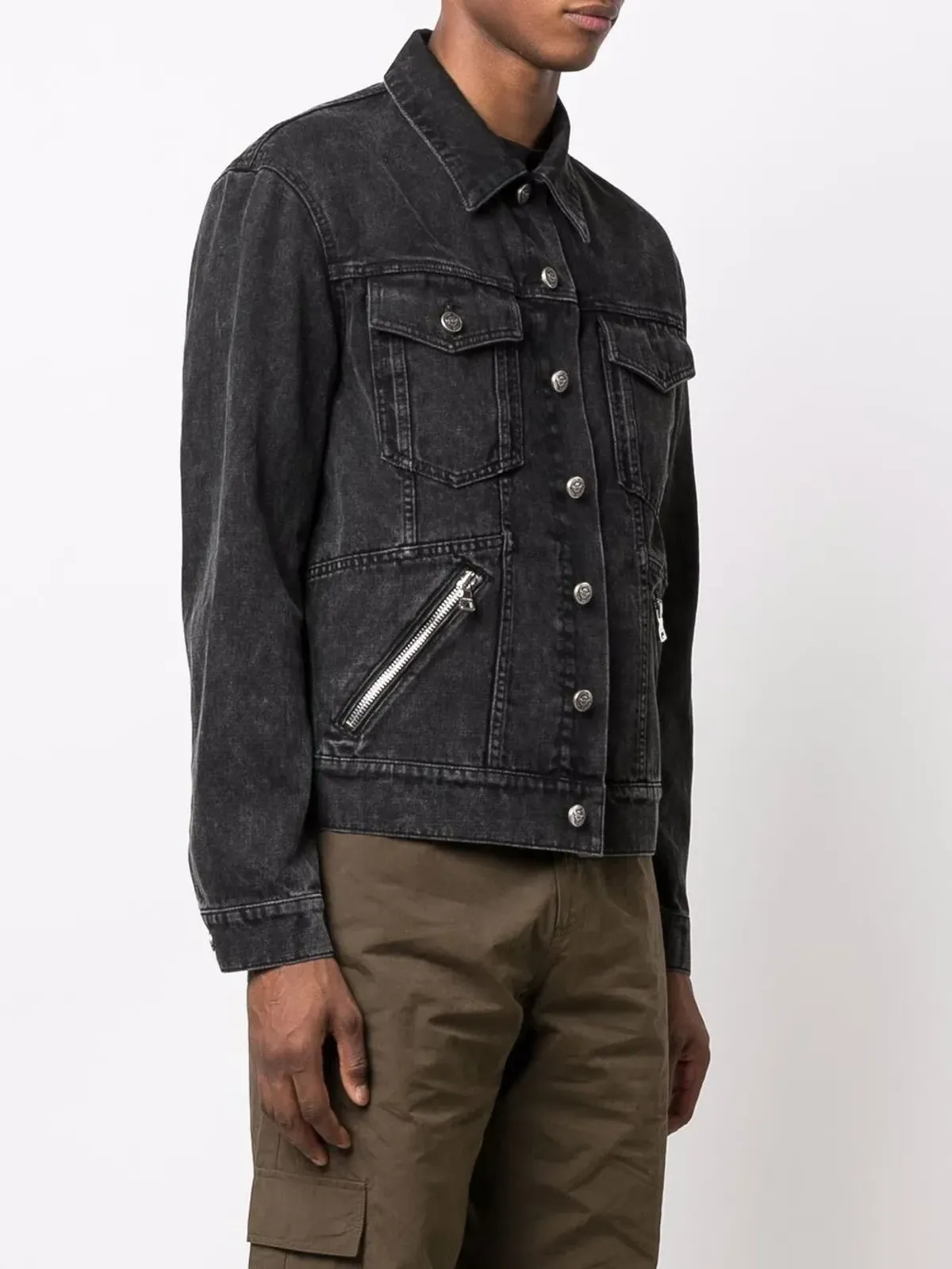 Balmain ジップディテール デニムジャケット - 画像3