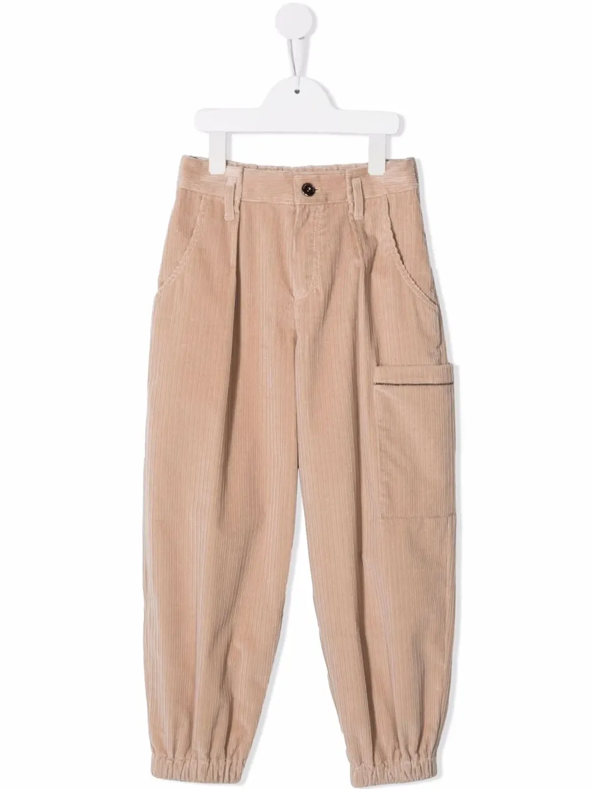 Brunello Cucinelli Kids コーデュロイのワイドレッグパンツ - 画像1