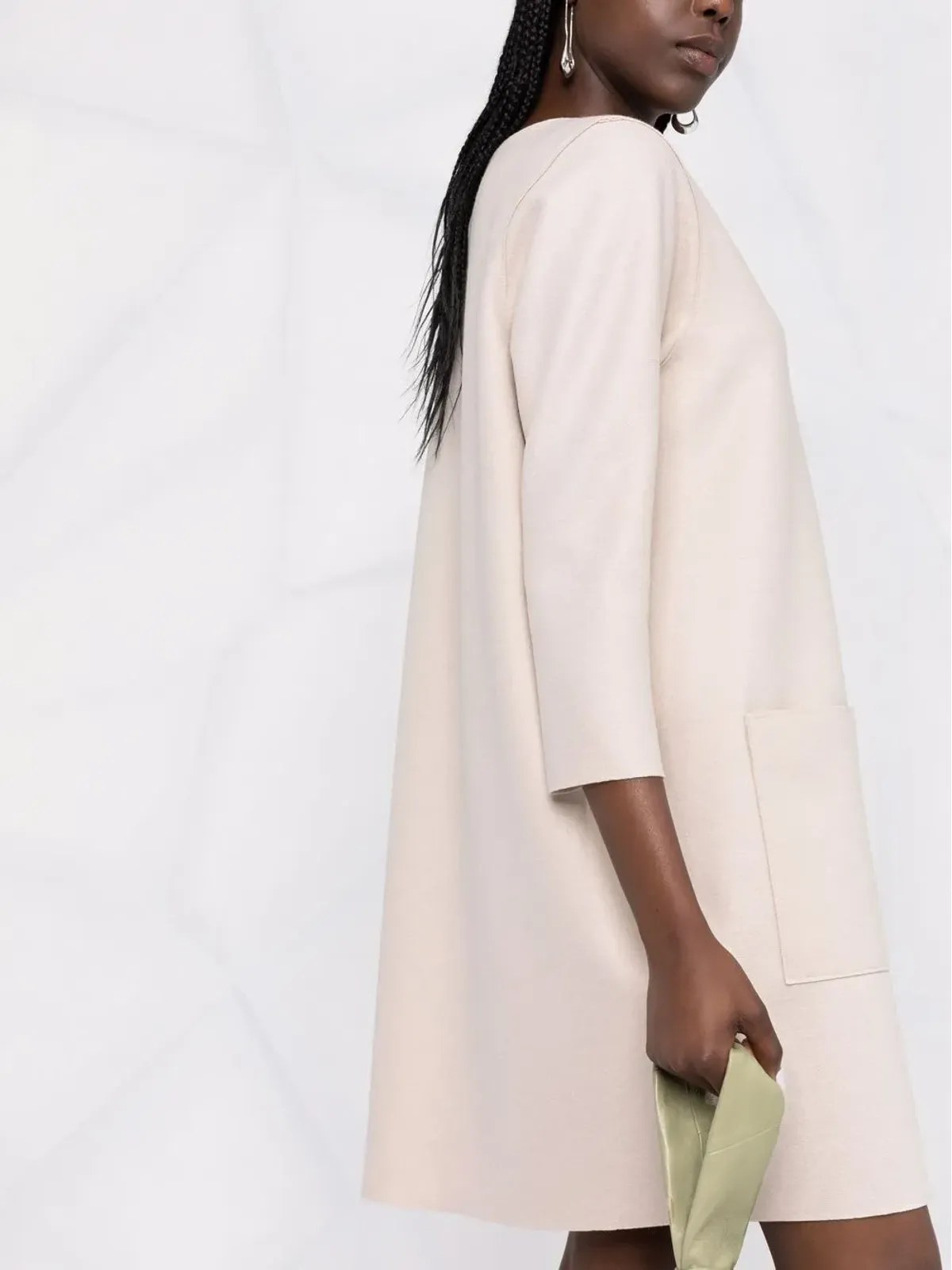 Harris Wharf London round neck long-sleeved dress - Neutrals - 画像3