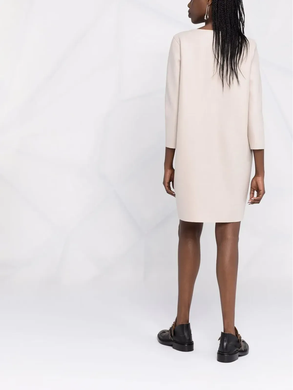 Harris Wharf London round neck long-sleeved dress - Neutrals - 画像4