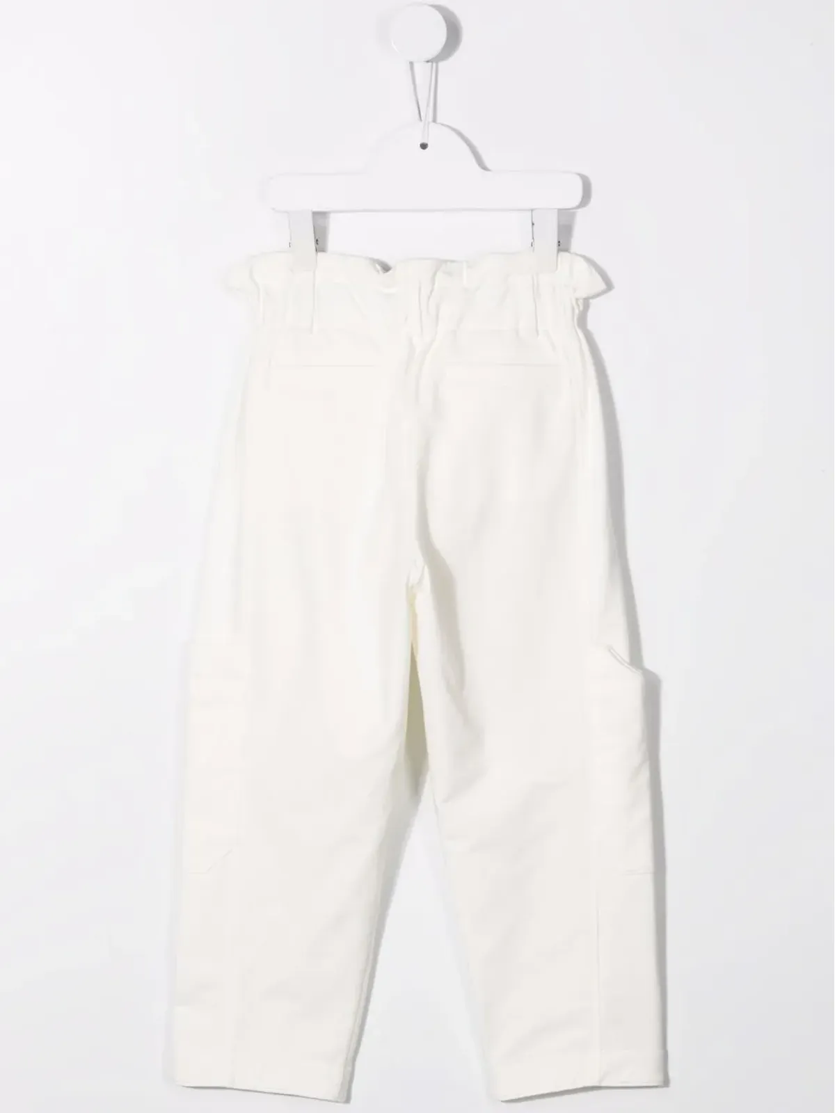Brunello Cucinelli Kids ペーパーバッグウェストパンツ - White - 画像2