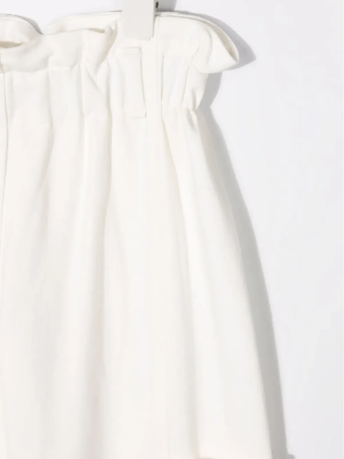 Brunello Cucinelli Kids ペーパーバッグウェストパンツ - White - 画像3