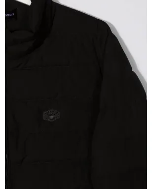 Emporio Armani Kids ロゴパッチ付きジップアップパディングジャケット - サムネイル3