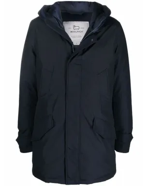 Woolrich パッド入りジップアップフーデッドコート ネイビー - サムネイル1