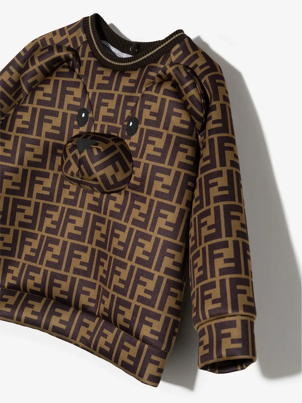 Fendi Kids テディベア FF ロゴ スウェットシャツ - 画像3