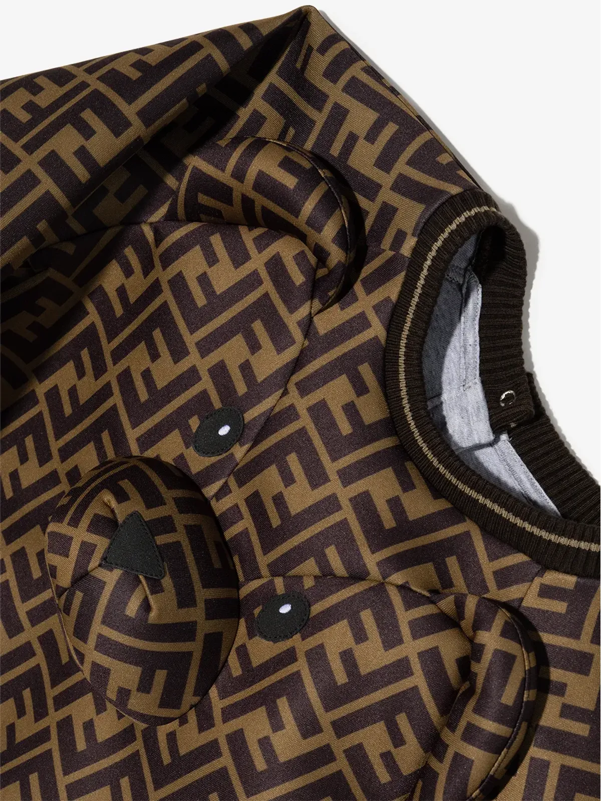Fendi Kids テディベア FF ロゴ スウェットシャツ - 画像4