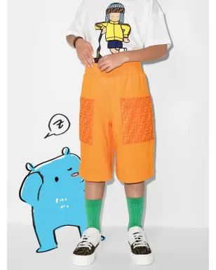 Fendi Kids FFロゴ バミューダショーツ - サムネイル2