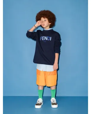 Fendi Kids FFロゴ バミューダショーツ - サムネイル3