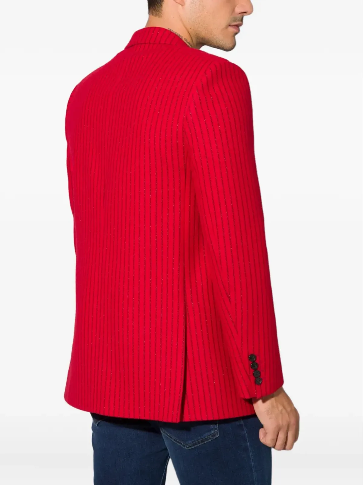 Saint Laurent ピンストライプ柄 シングルブレストブレザー - 画像4