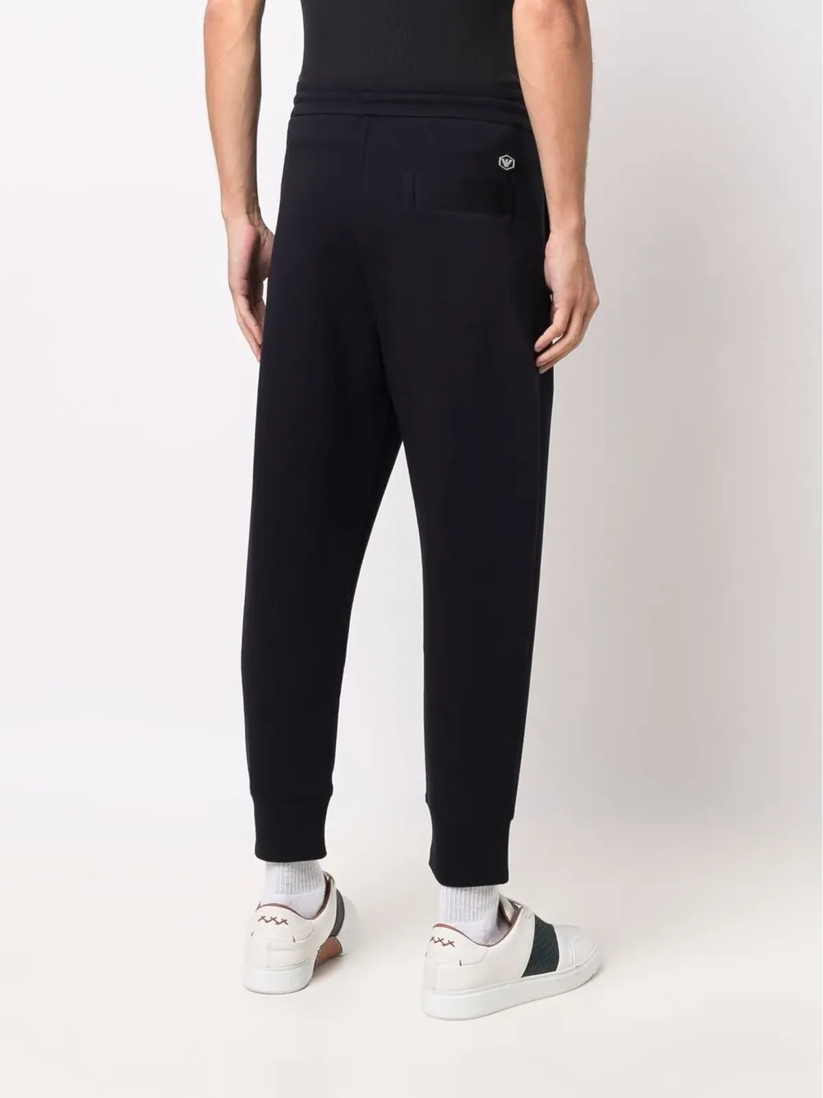 Emporio Armani テーパードレッグ無地トラックパンツ - 画像4