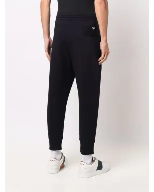 Emporio Armani テーパードレッグ無地トラックパンツ - サムネイル4