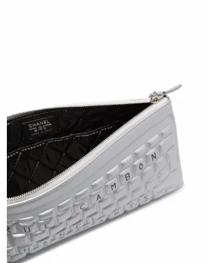 CHANEL ビンテージ Rue Cambon Keyboard クラッチバッグ - Silver - サムネイル5