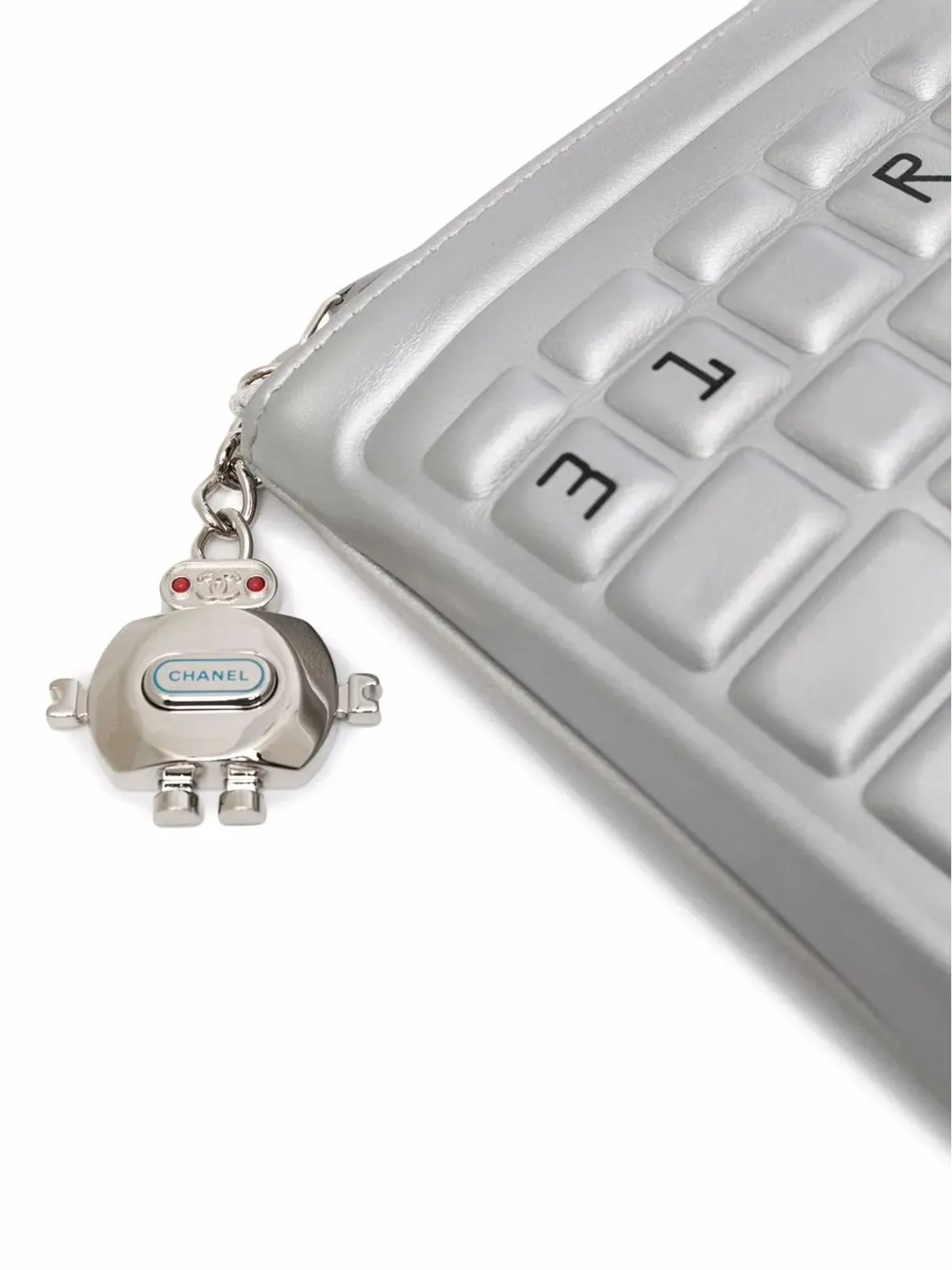 CHANEL ビンテージ Rue Cambon Keyboard クラッチバッグ - Silver - 画像4