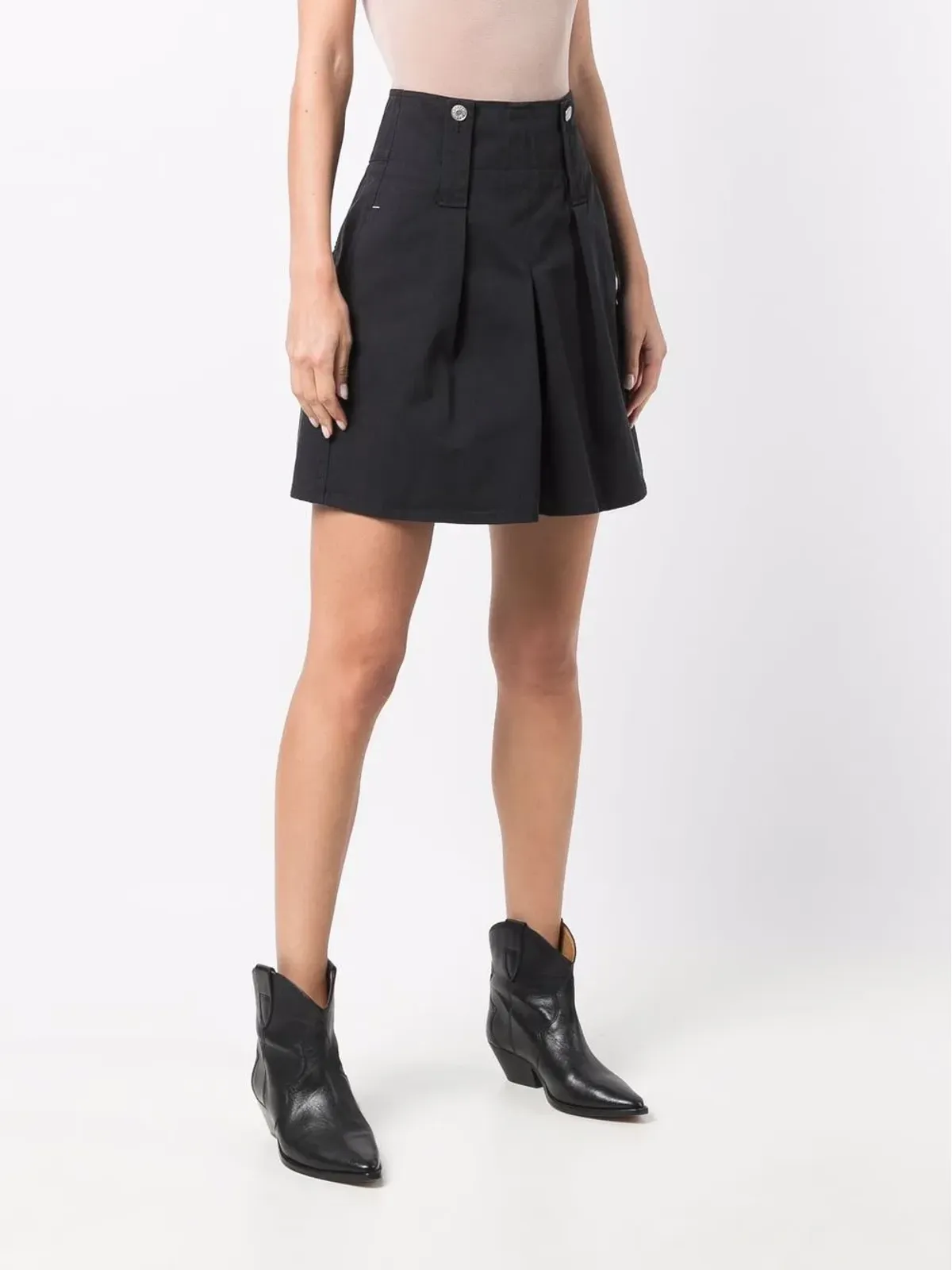 ISABEL MARANT ア・ライン コットンショーツ - ブラック - 画像3