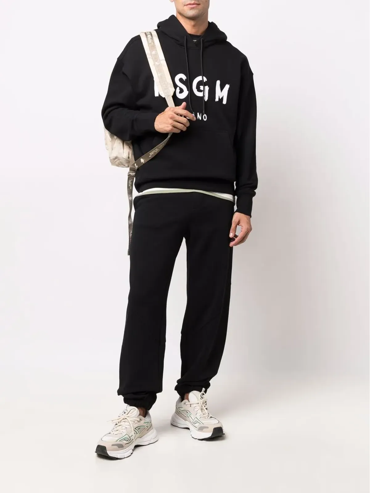 MSGM ロングスリーブ ロゴプリント パーカー - 画像2