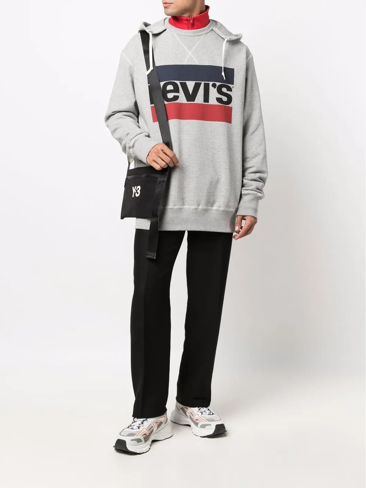 Junya Watanabe MAN ロゴ入りドローストリングフードパーカー - 画像2