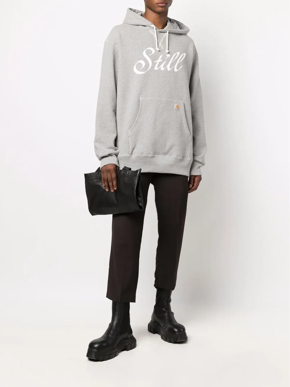 Junya Watanabe MAN スローガンプリント コットン フーディ - 画像2