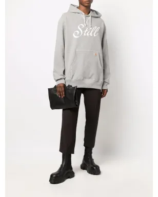 Junya Watanabe MAN スローガンプリント コットン フーディ - サムネイル2