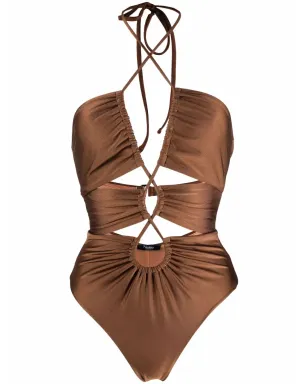 Noire Swimwear ギャザー入りカットアウトワンピース水着 - サムネイル1