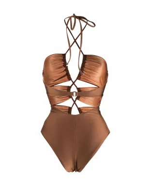 Noire Swimwear ギャザー入りカットアウトワンピース水着 - サムネイル2