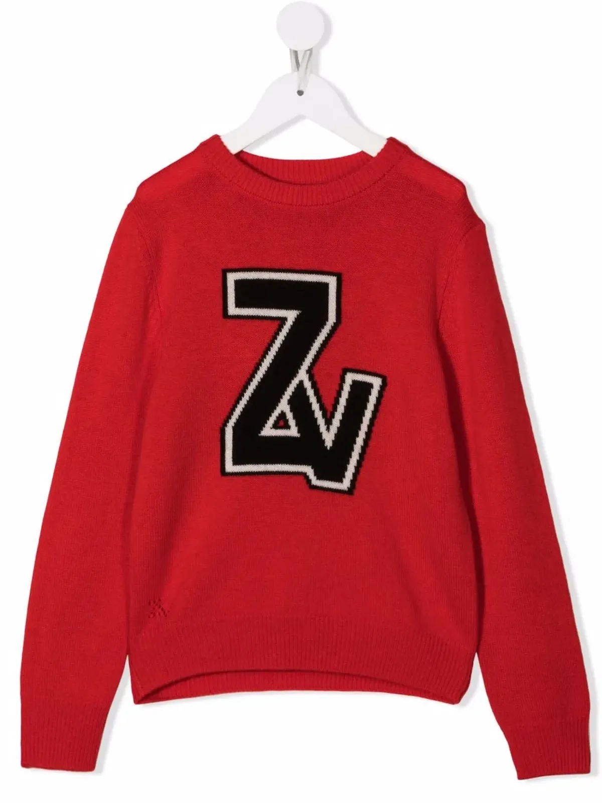 Zadig & Voltaire Kids ロゴアップリケニットジャンパー - Red - 画像1