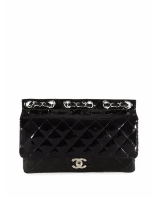CHANEL Pre-Owned スーパーモデル ダイヤモンドキルト ショルダーバッグ - ブラック - サムネイル1