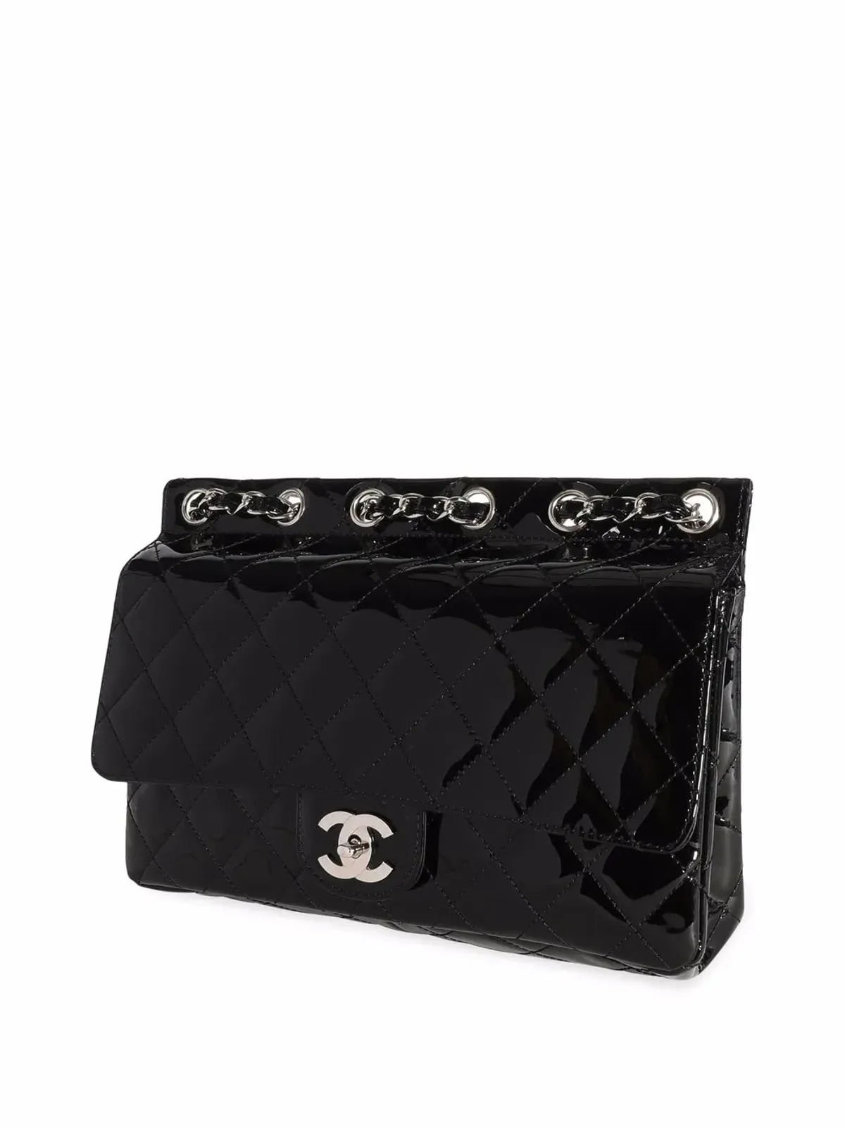 CHANEL Pre-Owned スーパーモデル ダイヤモンドキルト ショルダーバッグ - ブラック - 画像5