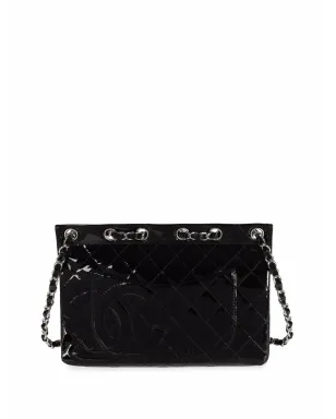 CHANEL Pre-Owned スーパーモデル ダイヤモンドキルト ショルダーバッグ - ブラック - サムネイル2
