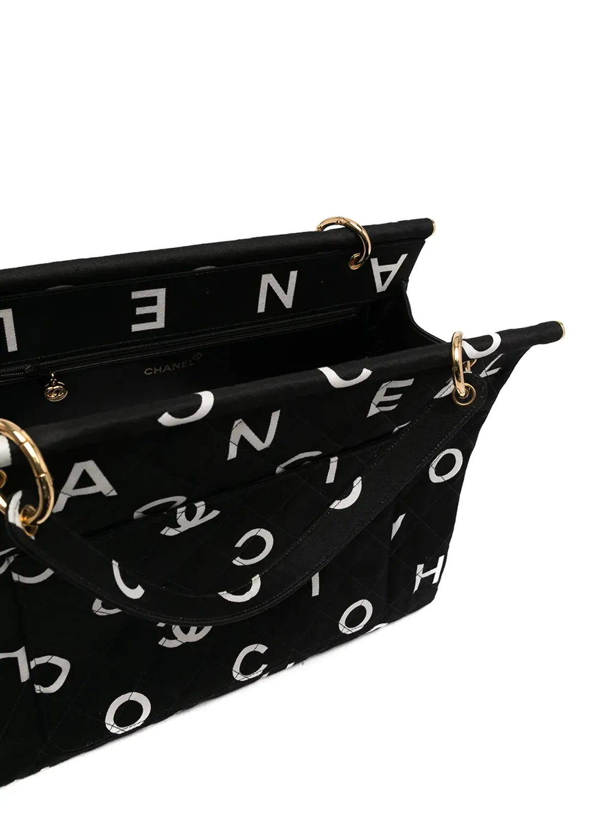 CHANEL ビンテージ 1997 CCアイコン トートバッグ - ブラック - 画像5