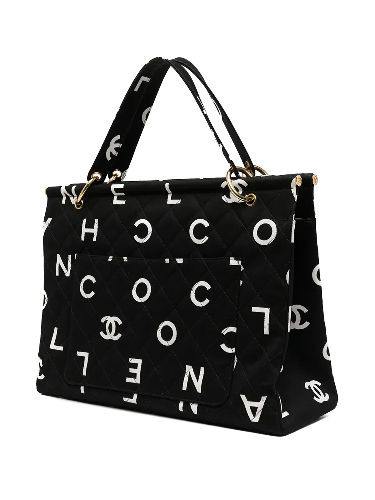 CHANEL ビンテージ 1997 CCアイコン トートバッグ - ブラック - 画像3