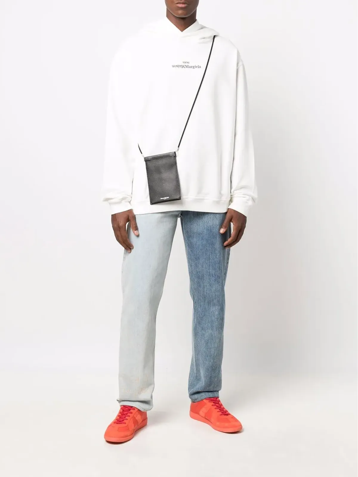 Maison Margiela ロゴ刺繍入りコットンフーディー - 画像2