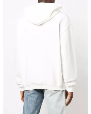 Maison Margiela ロゴ刺繍入りコットンフーディー - サムネイル4