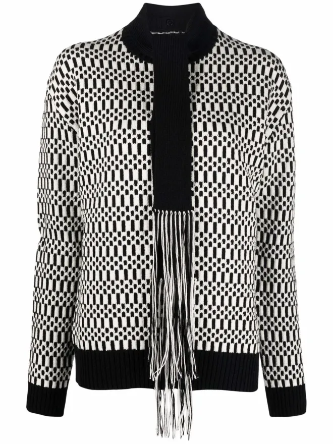 Jil Sander Jil Sander スカーフディテール柄セーター - Whiteの商品画像