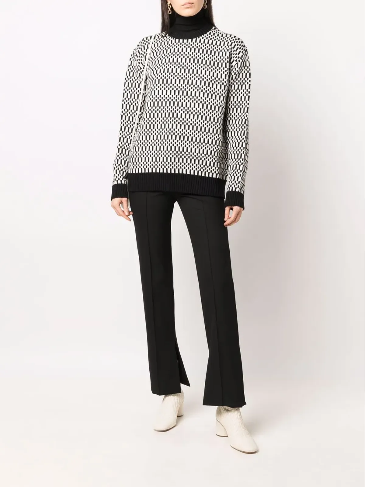 Jil Sander スカーフディテール柄セーター - White - 画像2