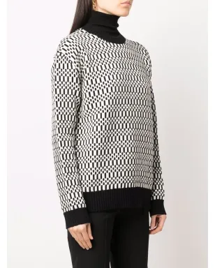 Jil Sander スカーフディテール柄セーター - White - サムネイル3
