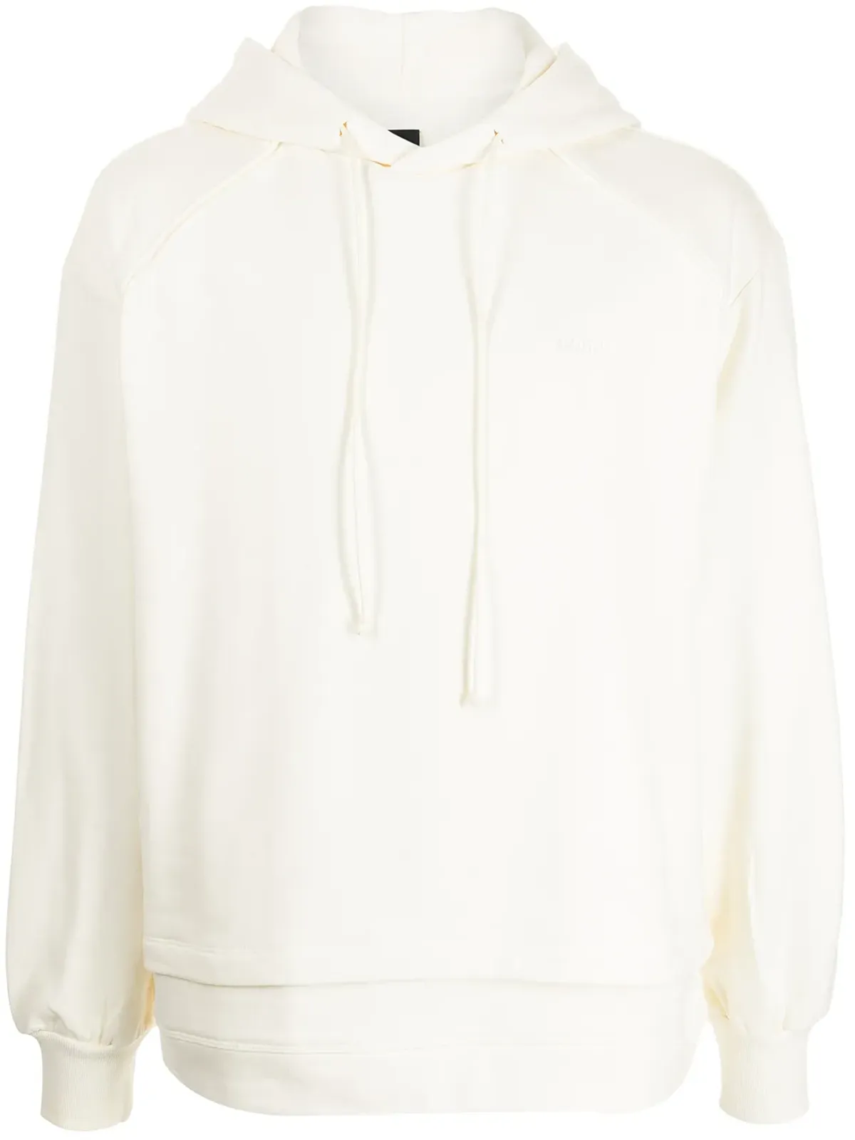 Juun.J layered cotton hoodie - White - 画像1