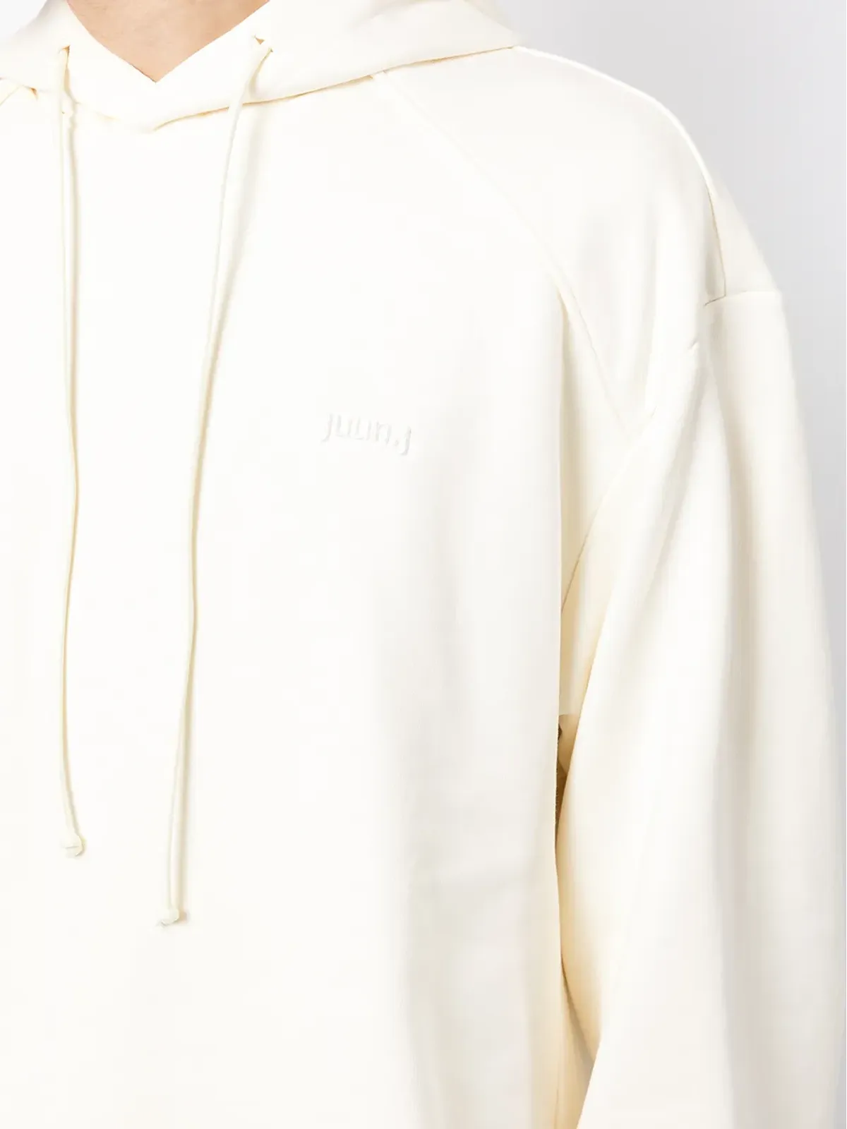 Juun.J layered cotton hoodie - White - 画像5