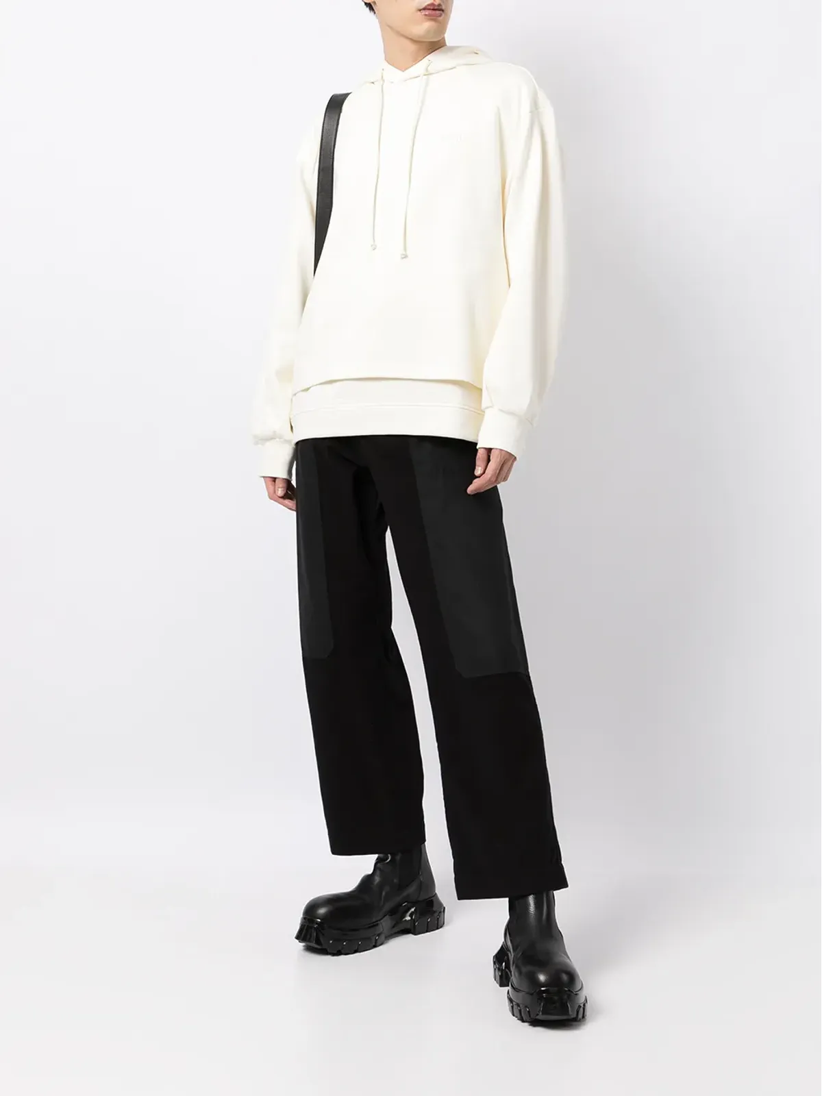 Juun.J layered cotton hoodie - White - 画像2
