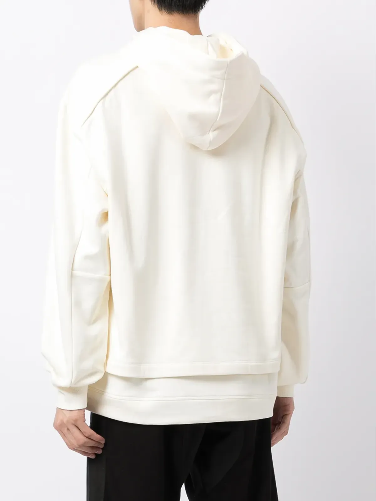 Juun.J layered cotton hoodie - White - 画像4