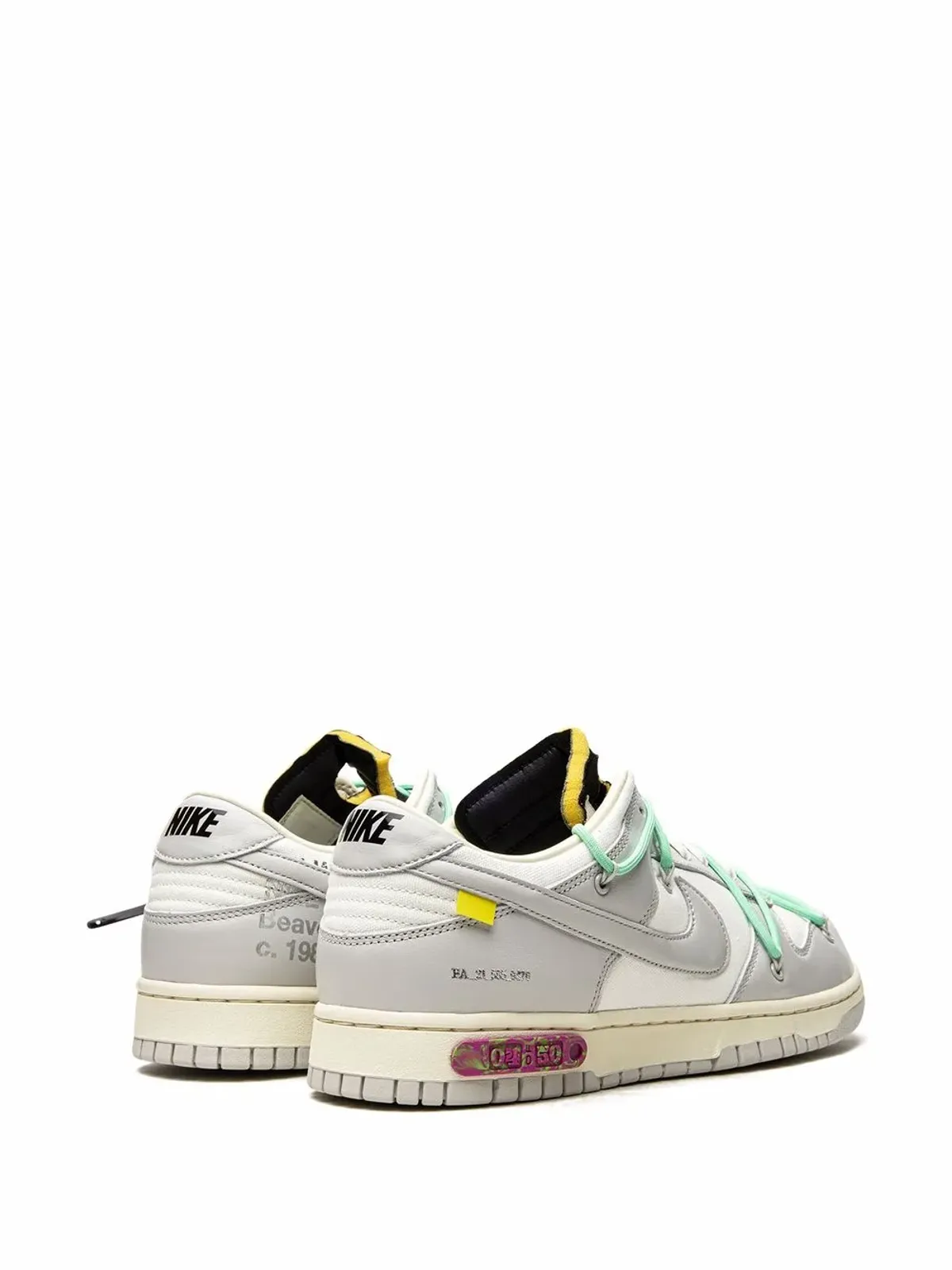 Nike X Off-White ダンク ロー Lot 04 スニーカー - 画像3