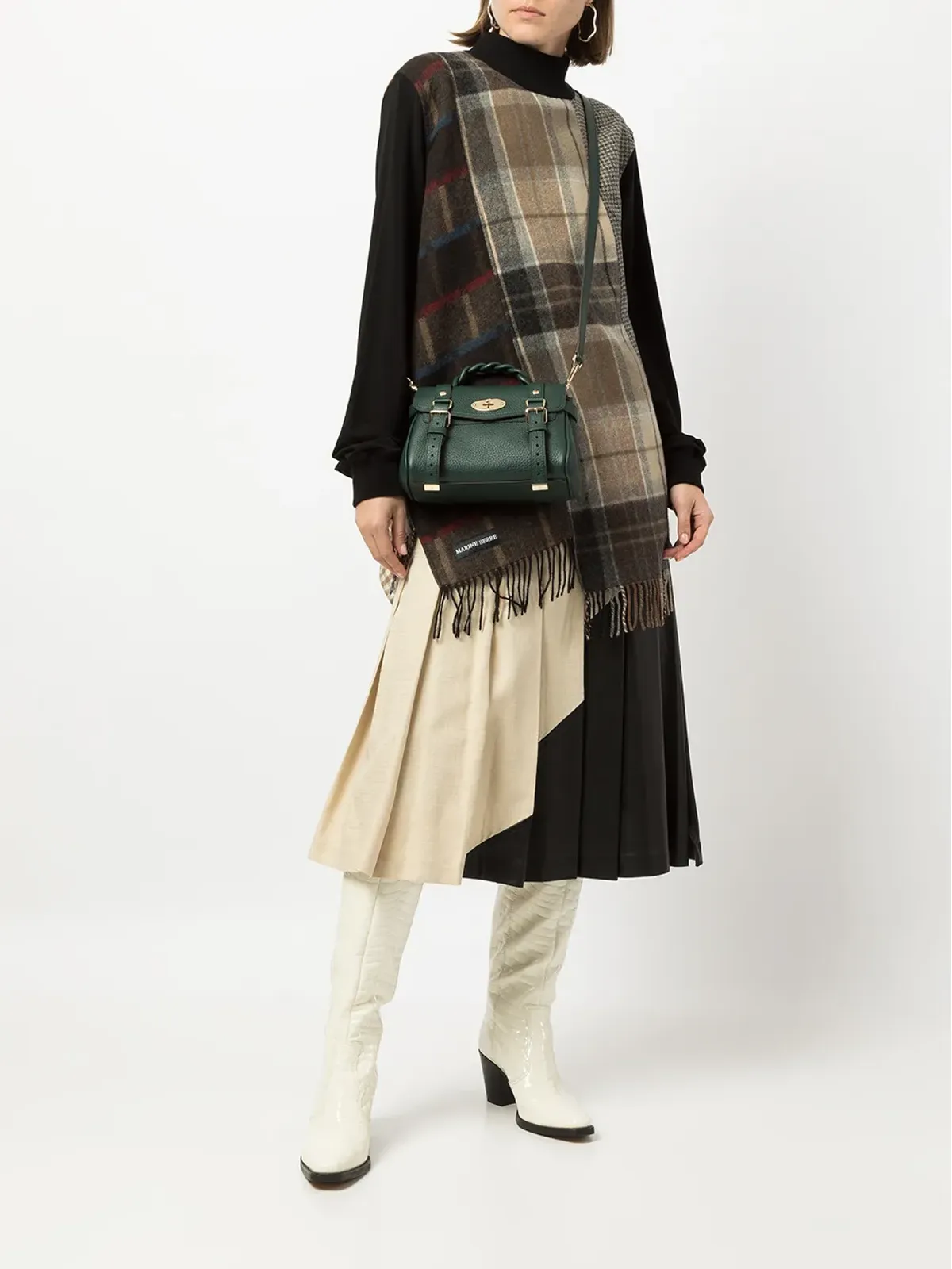 Mulberry ミニ Alexa ヘビーグレイン サッチェルバッグ - グリーン - 画像2
