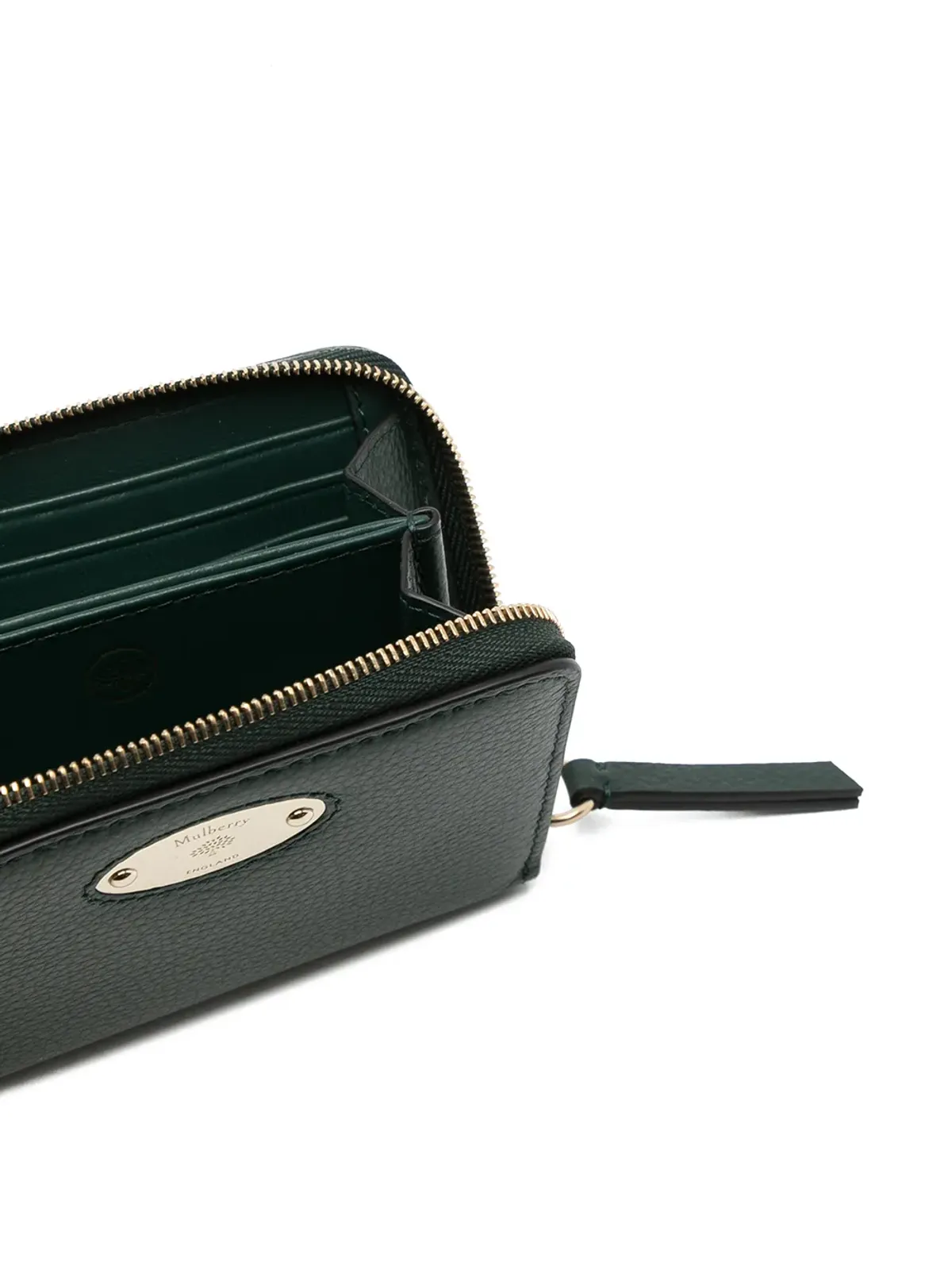 Mulberry 小さなロゴプレート付きジップ式財布 - グリーン - 画像3