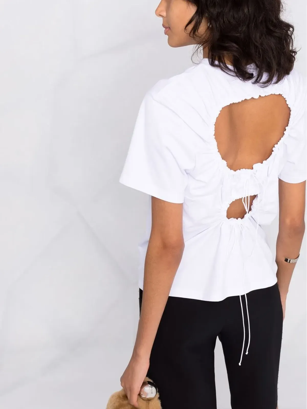 Cecilie Bahnsen カットアウト後ろリボン付きトップ - 画像3