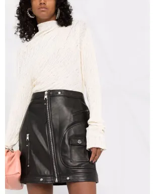 RED Valentino ジップアップ バイカースカート - サムネイル5