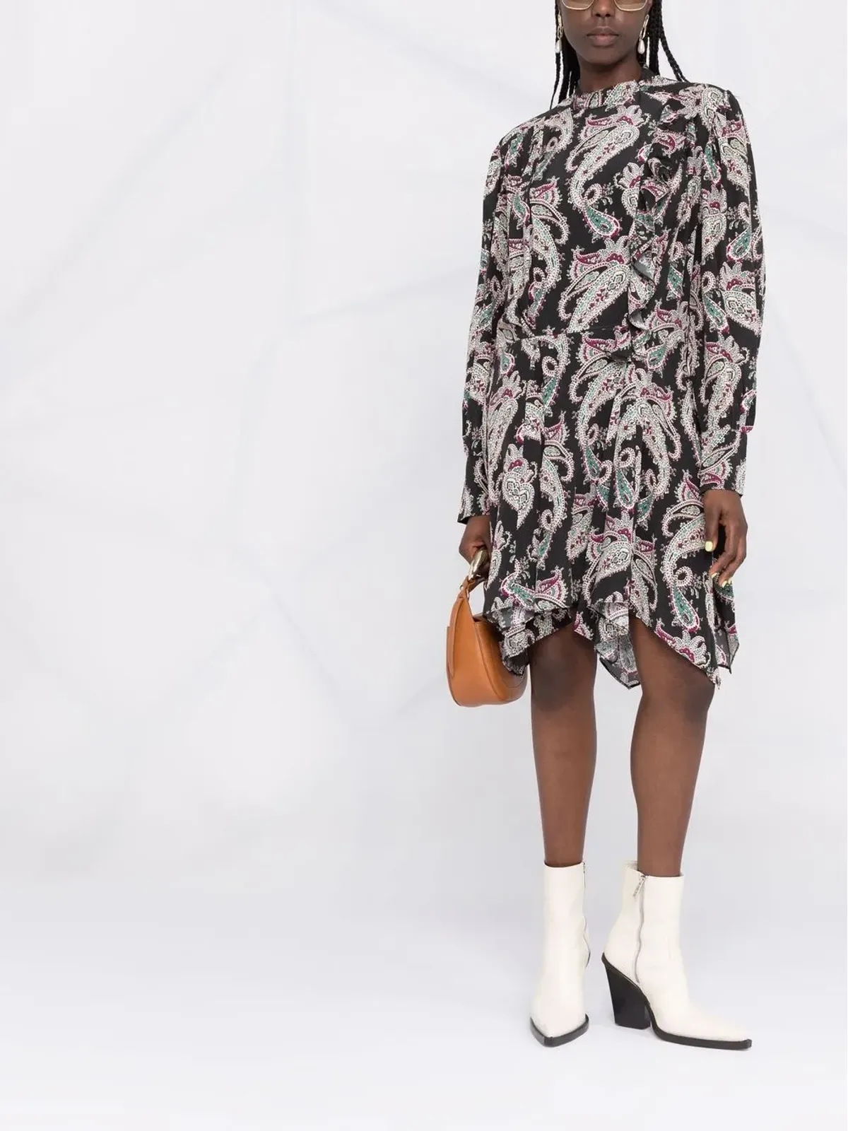 ISABEL MARANT ペイズリープリント シルク ドレス - 画像2