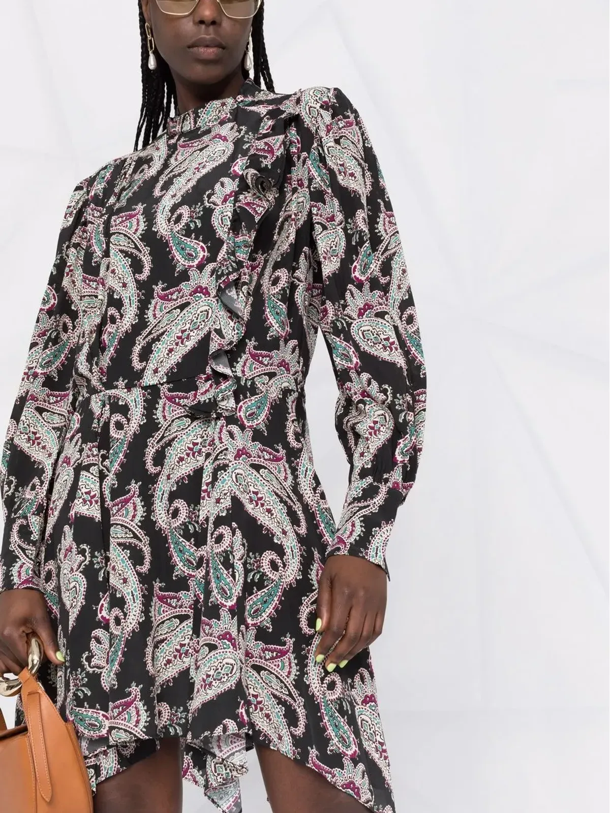ISABEL MARANT ペイズリープリント シルク ドレス - 画像3