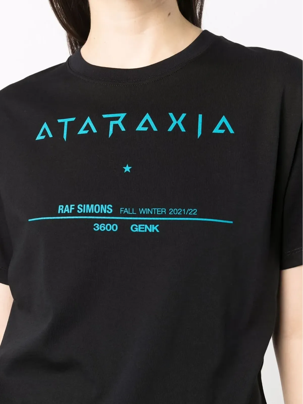 Raf Simons ロゴプリント半袖Tシャツ（ブラック） - 画像5